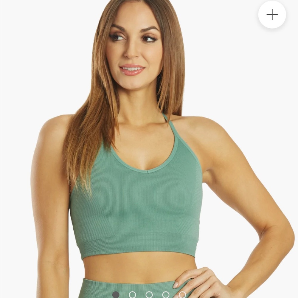 Spiritual Gangster Workout Yoga Bralette Crop Top Green Size XS/S